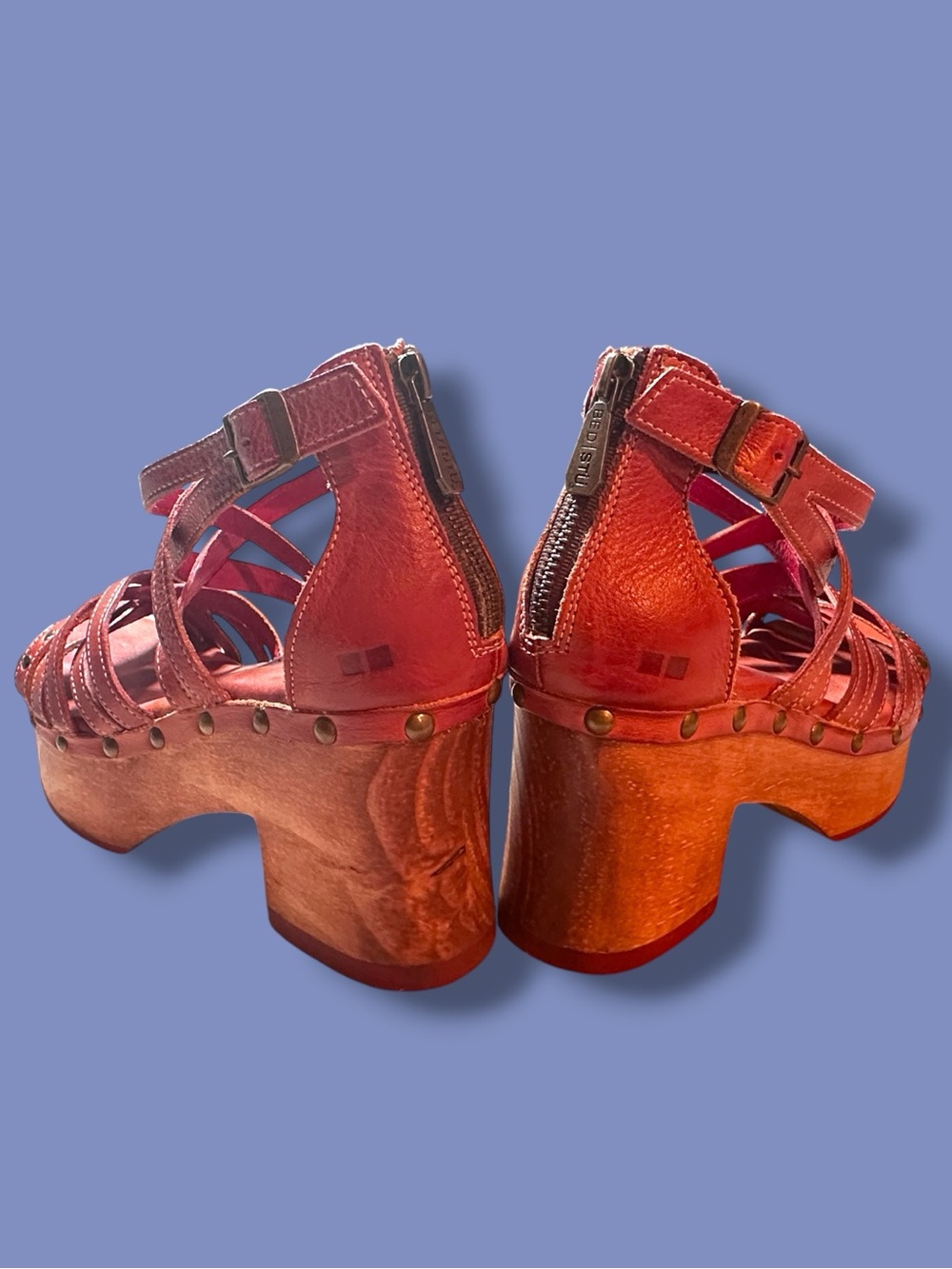 Never Worn Bed Stü Platform Leather Sandals in Brown. Size 8 - Picture 10 of 14